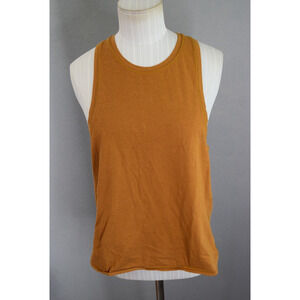 Lululemon Squad Goals Tank Size 6 Cotton SDBR Spiced Bronze Golden Yellow
